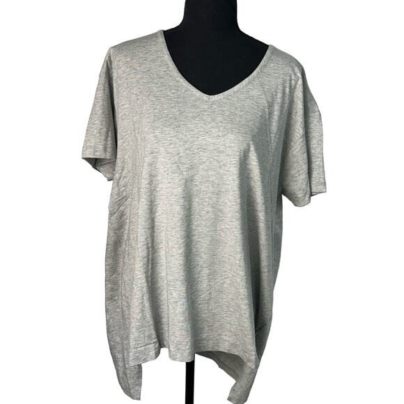 Koolaburra by UGG Jersey Short Sleeve Tunic Heathered Gray Plus Size 1X NWOT - Picture 3 of 9